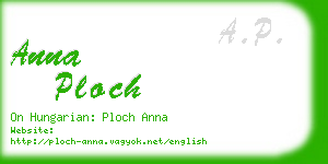 anna ploch business card